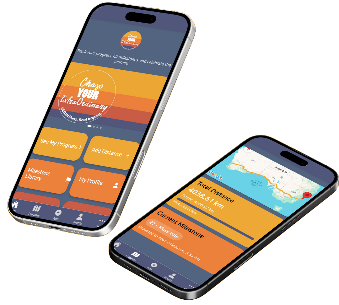 Chase Your Extraordinary app mockup